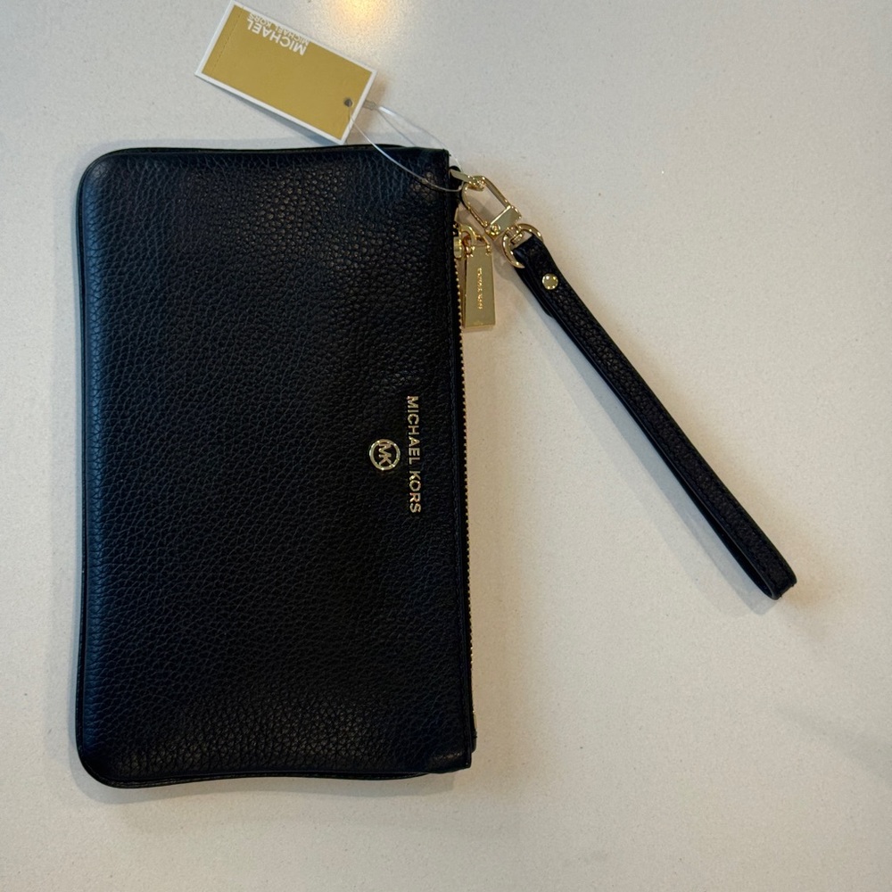 Michael Kors Black and Gold Clutch NWT PERFECT GIFT